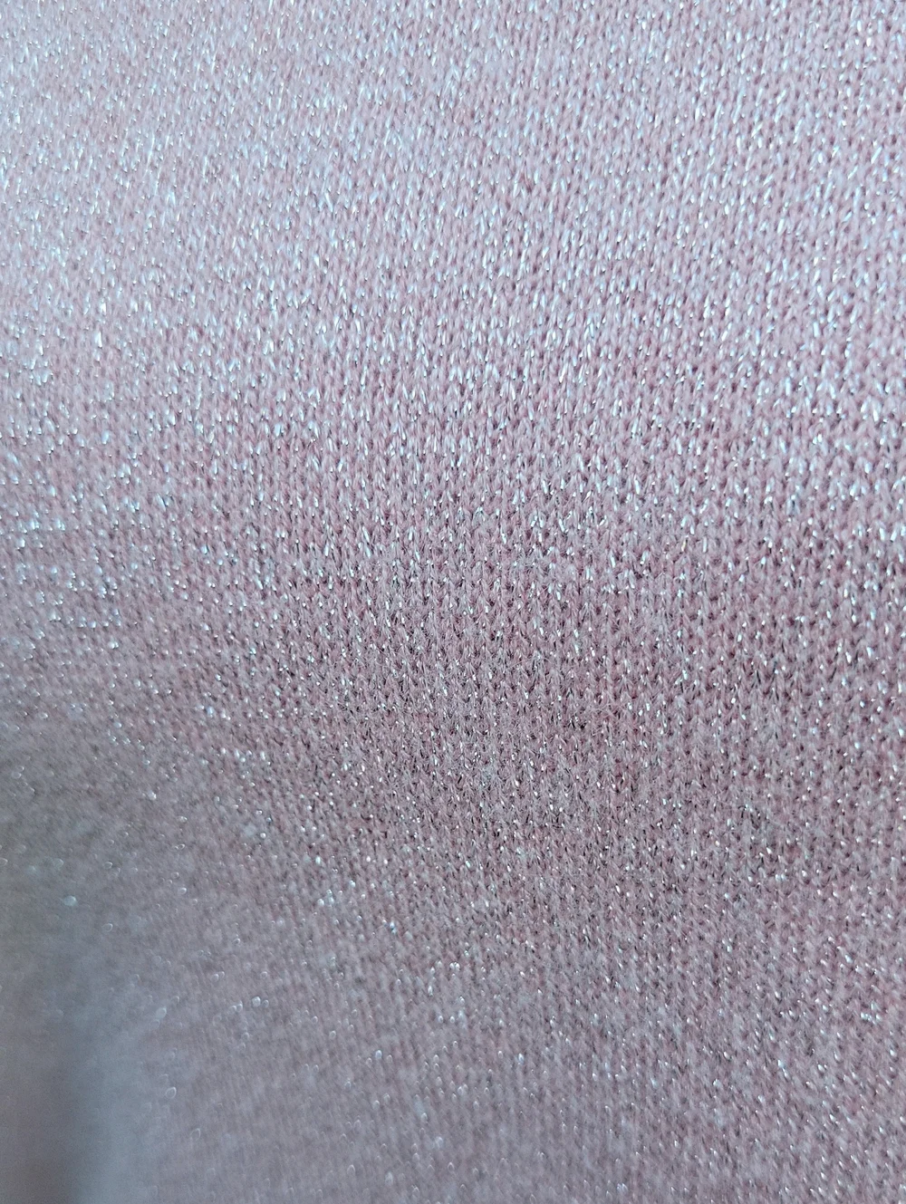 1. State Pink Puff Short Sleeve Sweater Top With Silver Metallic Weave M